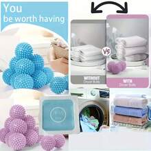Reusable Laundry Ball Set - Removes Hair, Softens Clothes, Prevents Tangling, Reduces Wrinkles, No Electricity Needed, Washing Machine Balls, Dryer Balls, Anti-Tangle Laundry Balls - Multiple Styles - View 2