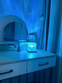 1pc Arctic Light Water Wave LED Projector Lamp, 16 Colors, With Touch/Remote Control, USB Powered LED Ambient Lighting, Perfect For Bedroom, Living Room Or Office Decoration, Christmas Decoration - Multicolor - View 1
