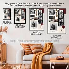 1pc Matchbox Template Custom Poster,Editable Matchbox Design Personalized Photo Collage,Personalized Couple Matchbox,Printable Love Gift, Customized Wall Art, Pictures Custom Photo,Customizable Things, Room Decor,Optional Frame - Multicolor - View 4
