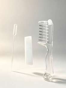 Transparent Comb For Applying Hair Oil To Scalp, Featuring Visible Liquid Container And Rotating Metal Teeth Head For Even Distribution, Suitable For Hair And Beard Care, Unisex, Allows Essential Oil Massage Without Hand Operation - Multicolor - View 12