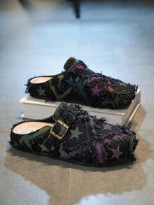 Men's Summer Height-Increasing Closed-Toe Slip-On Loafers, Thick Sole Office Casual Shoes, Couple Shoes - Black - View 2