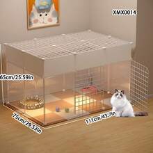 Dog Cage Home Fence Pet Small Dog Barrier Indoor Cat Plastic Isolation Partition Anti-Escape Tall Fence - Multicolor - View 6