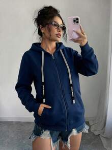 Plus Size Sweatshirts & Hoodies - Blue - View 3