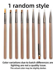 1pc Professional Dual-Ended Nail Art Structure Design Pen, French Extension Nail Line Pen, Nail Art Tool - Multicolor - View 10
