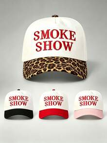 1pc Two Tone Men's Hats SMOKE SHOW Embroidered Baseball Cap Adjustable Design Perfect For Outdoor Activities Hiking Sun Protection And Everyday Wear - Multicolor - View 2