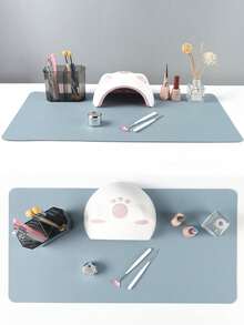 Grey Nail Art Table Mat, Waterproof Foldable, Nail Art Hand Rest Pad - Grey - View 4