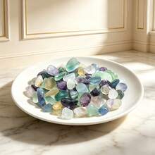 Colorful Fluorite Gravel, Mixed Color Fluorite Crushed Stones, Suitable For Aquarium, Fish Tank, Flower Pot, Bonsai, Terrarium, Garden Decoration And DIY Crafts - Color - View 8