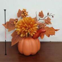 1pc Artificial Pumpkin Home Decor Autumn Thanksgiving Halloween Tabletop Fireplace Party Ornament - Multicolor - View 19