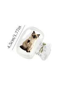 Portable Cat Printed Toothbrush Travel Box For Grooming, Cute Looking Travel Home Storage Organizer With Ventilation Holes, Toothbrush Holder, Plastic Sanitary Toothbrush Box, Waterproof And Dustproof Storage Bracket - Multicolor - View 15