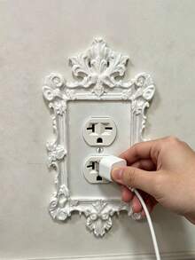 1pc Unique Elegant Gothic Black/White/Gold Switch Cover, European & American Style Wall Switch Cover Panel, Fun Light Switch - Creative 3D Switch Panel, Decorative Light Switch Cover, Vintage Theme Decorative Switch Cover - Outlet Cover - Multiple Styles - View 7