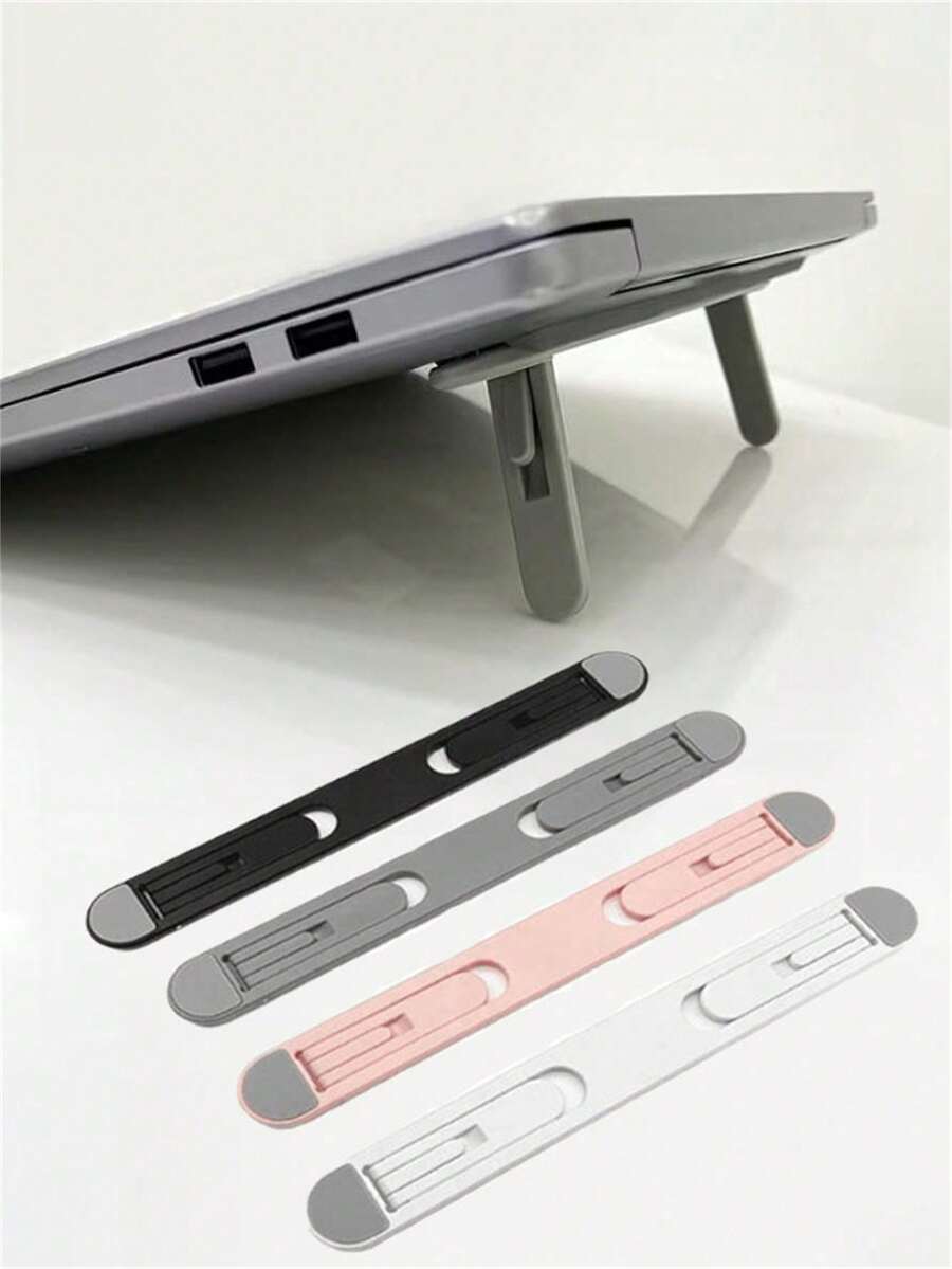 1pc Adjustable And Foldable Laptop Stand, Keyboard Stand, Tablet Stand, Heat Dissipation Design, Adjustable Height, Improved Visual, Lightweight Material, Suitable For Home, Office, Dorm, Car Travel | Holiday Gift