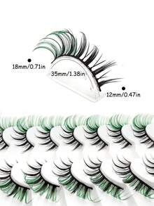 Asiteo 7 Pairs Dopamine Macaron Color Full Strip Angel False Eyelashes, Multiple Colors And Styles Available, Soft And Reusable, Suitable For Beginners, Holidays, Parties And Festive Makeup - Multicolor - View 2