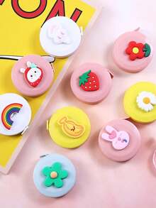 5pcs 1.5m/60in Cute Cartoon Retractable Tape Measure, Creative Portable Mini Sewing Ruler Measuring Tape - Multicolor - View 2