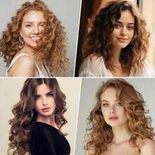 8pcs Self-Adhesive Hair Curling Roller & Clip Set With 4 Hair Curlers Self Grip Holding Rollers And 4Clips Hair Rollers - Coffee Brown - View 9