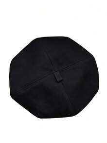 4/1pc Women Stylish Painter Beret Hat, Fashionable Versatile Design, Suitable As Gift For Friends, Sisters, Moms, Partners, Coworkers For Birthdays, Parties, Outings, Commuting, Travel & Vacations - Black - View 6
