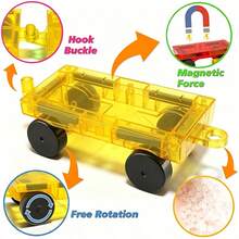 Mini Transparent Wheels - STEM Building Accessories, Magnetic Block Replacement Parts, Ideal Supplement For Car Models, Creative Educational Toy Components For Children, Random Colors (Suitable For Ages 3+) - Multicolor - View 5
