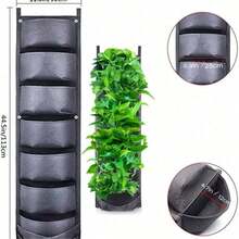 Vertical Planting Bag, Felt Fabric Material, Wall-Hanging, Outdoor Garden Planter, Flower Pot - Multicolor - View 11