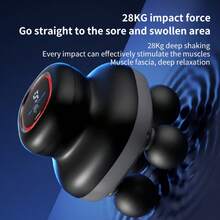 4-Head Fascia Gun, 28KG Strong Power 9-Speed 1200mAh Battery Type-C Charging, Professional Deep Tissue Massager, Portable Mini Percussion Massage Gun, Fathers Day Gift For Men & Dad, Summer Essential Massage Device - View 11