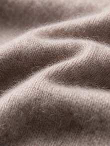 HEYMINI 100% Cashmere, Solid Color Minimalist Mock Neck Cashmere Sweater, Basic Long Sleeve Slimming KnitTop, Comfortable Autumn/Winter Outfit - Maroon - View 11