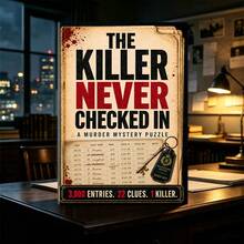 Detective Puzzle Game Notebook Series - "The Killer Who Never Checked In", Adult Simulation Detective Game Notebook, Interactive Puzzle-Solving Experience, Suitable For Party Games Or Solo Leisure Entertainment, Multiple Theme Styles Available - Rectangle - View 1