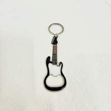 1Pc /3Pcs Guitar‑Shaped Bottle Opener Keychain, Alloy Bag Charm Key Ring For Backpack Purse Car Key, Halloween Christmas Holiday Gift - Multicolor - View 4