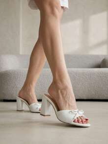 Women Heeled Sandals - White - View 3