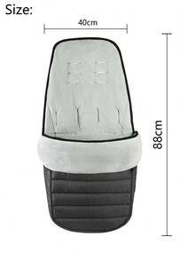 1pc Universal Thickened Windproof Winter Warm Footmuff, Anti-Kick Foot Cover Compatible With Multiple Baby Strollers - Multicolor - View 9