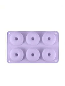 1pc Silicone Donut Mold, Cake Mold, Chocolate Mold, Pudding Mold, Candy Mold, 6-Cavity Round Donut Baking Pan, Macaron Color, Non-Stick Baking Mold, Easy Release, Suitable For Homemade Cakes, Cookies, Chocolate And Other Desserts - Multicolor - View 10
