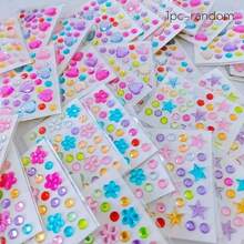 Mixed Color Face Gems & Body Jewelry Rhinestone Stickers, 6 Sheets Self-Adhesive Rhinestone Stickers With Heart, Star, Moon Patterns, Suitable For Festivals, Rave Parties, Halloween, Makeup & Nail Art Decoration - Multicolor - View 13