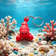 3D Printed Cute Adorable Lobster Keychain, 1pc Durable PLA Plastic, Fantasy Theme Design, Movable Backpack Pendant, Small Decorative Item, Suitable For Desk, Phone, Car, Etc., Can Be Used As Keychain Pendant, Suitable For Various Holidays - Multicolor - View 9