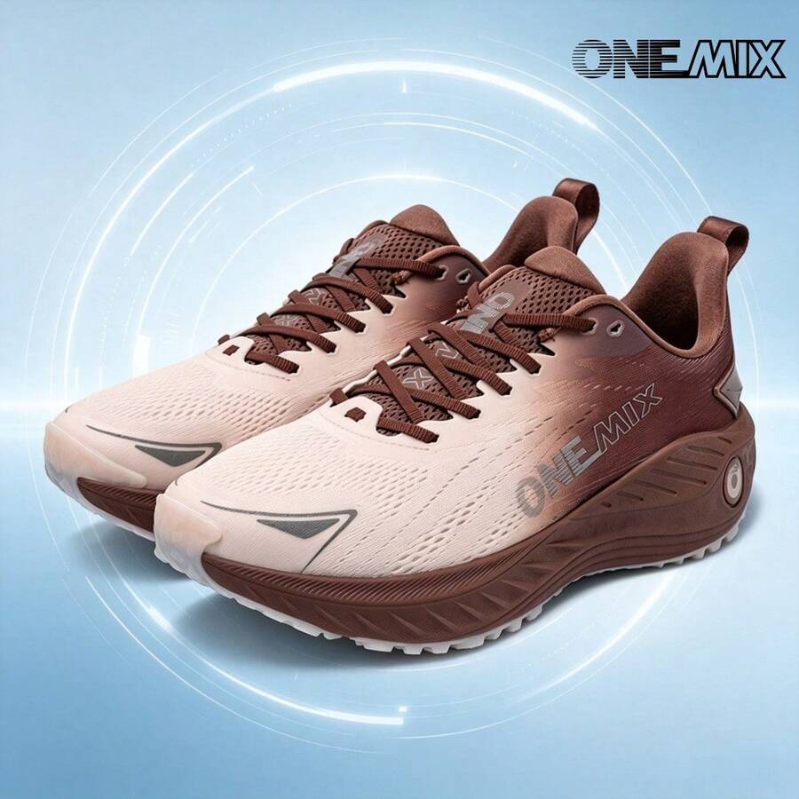 ONEMIX Fashion Sports Casual Running Shoes, Comfortable Shock Absorption, Low-Top Thick Sole, Anti-Slip, Wear-Resistant