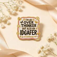1pc Funny Quote Brooch & Badge, Cool Decoration For Backpacks And Handbags, Ideal Gift For Friends, - Multicolor - View 2