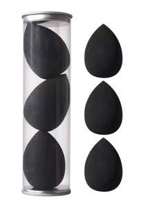 1/3/6/8Pcs Black Teardrop Makeup Sponges, Latex‑Free Soft Cosmetic Puff, Expands In Water, For Liquid Cream Powder Foundation Daily Makeup Tools - Multicolor - View 2