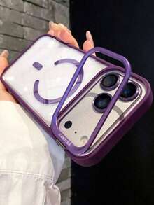 奢華橘色磁吸無線充電支架手機殼，相容 iPhone 18 17 Pro Max Air 16 15 14 13 12 Pro Max Plus，金屬鏡頭鏡頭保護蓋、壓克力背板、防震 HD 透明殼 - 綠色 - 查看 8