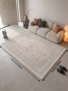 1pc Light Color Bohemian Living Room Rug. Suitable For Kitchen, Dining Room, Bedroom, Room Holiday Decor, Indoor/Outdoor, Office, Lobby, Anti-Slip Door Mat, Bathroom Rug, Hallway, Study Gaming Area Rug. - Baby Pink - View 14