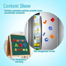 78pcs Magnetic Letters, Numbers And Math Symbols Fridge Magnets - Colorful Plastic Material With Storage Bucket; Montessori-Style Educational Learning Toy, Suitable As Birthday Or Christmas Gift; Also Can Be Used As Teacher Teaching Supplies Or Surprise Small Gift In Christmas Stockings. - Multicolor - View 10