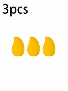 1/3/6pcs Mango Shaped High Rebound Makeup Sponge, Soft And Skin-Friendly, Creates Flawless Base Makeup, Suitable For Liquid Foundation And Loose Powder, Dry And Wet Use, Travel Essential - Multicolor - View 11
