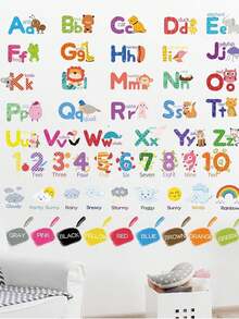 1Set Cute Wall Stickers For Kids Room, Cartoon Wall Art Decals Home Decor,Baby Room Decor,Baby Girl Stuff,Baby Room Decoration - Multicolor - View 5