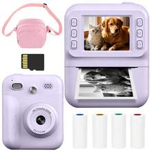 Kamera Cetak Instan Anak-Anak, Kamera Digital dengan Fungsi Cetak Foto Instan – Zoom Optik 8x, Video HD 1080P, Flash Terintegrasi, 4 Rol Kertas Foto Berwarna (Merah/Biru/Oranye/Hijau), Portabel dan Mudah Digunakan, Hadiah Sempurna untuk Liburan dan Acara Spesial (Natal, Ulang Tahun, Tahun Baru) - MultiWarna - View 24
