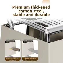 1pc Integrated Knife Holder Storage Rack, Multifunctional Wall‑Mounted & Countertop Dual‑Use Draining Cutlery Organizer, Kitchen Utensil Storage Holder - Multicolor - View 7