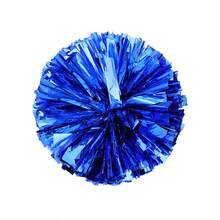 2pcs Oversized Cheerleading Pom Poms, Matte Solid & Color Block Design With Double-Ended Handles, Reusable Cheer Dance Props For Basketball Games, Sports Competitions, School Events, Performances & Cheer Practice - Multicolor - View 6
