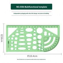 Durable K-Resin Round & Oval Drawing Design Ruler, Furniture & Architect Drafting Template Ruler - one-size - View 29