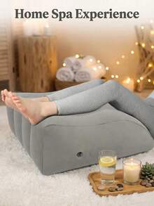 1/2 Buah Bantal Penopang Kaki & Lutut Tiup, Bantal Baji Tiup, Bantal Kaki untuk Tidur, Bantal Kaki Portabel, Perlengkapan Perjalanan, Aksesori Rekreasi Liburan - MultiWarna - View 1