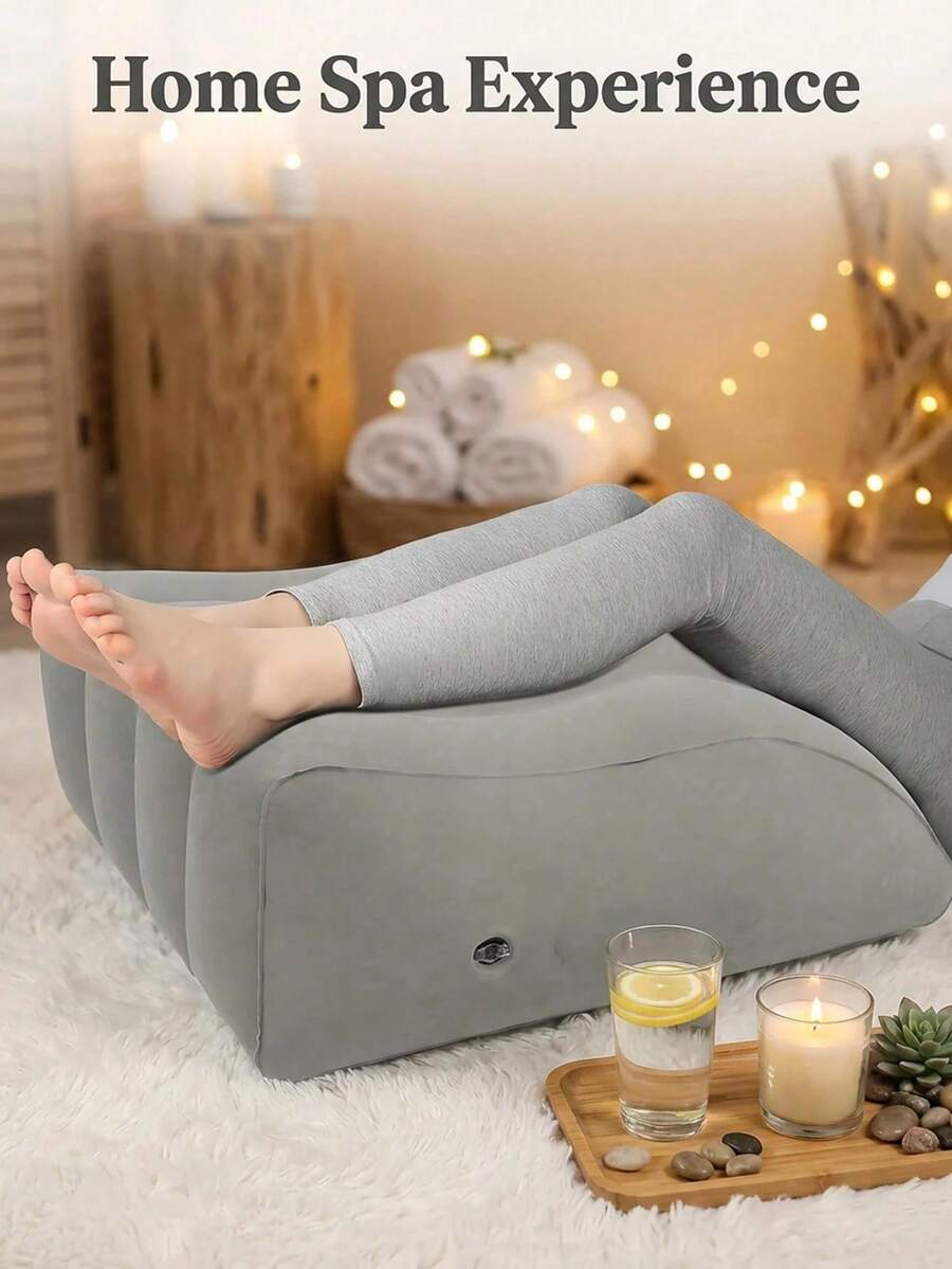 1/2 Buah Bantal Penopang Kaki & Lutut Tiup, Bantal Baji Tiup, Bantal Kaki untuk Tidur, Bantal Kaki Portabel, Perlengkapan Perjalanan, Aksesori Rekreasi Liburan - MultiWarna - View 1