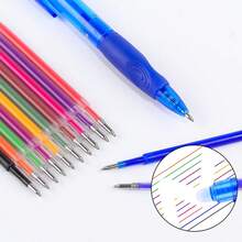 12pcs Colorful Erasable Gel Pen Set, 0.5mm Fine Tip Cute Side-Click Pens, Suitable For Writing, Drawing, Planner, Office And School Supplies, Make Mistakes Disappear Anytime, Back To School Stationery - Multi-color - View 9