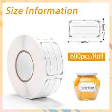 150/300/600pcs+ Pen [Roll Oval/Square] White Writable Label Stickers, Want Your Kitchen Storage To Look Great? Oval Label Stickers Can Get It Done In One Roll! Comes With Decorative Border, Gives A Sophisticated Look When Applied, Waterproof, Oil-Resistant And Freezer-. Food Classification Stickers, Freezer Labels, Tear-Resistant And Durable, Comes With Decorative Border, 150/600pcs+ Pen Set Optional. Durable Paper Material, Compatible With Marker Pens And Steel Pens, Food Packaging Tape & Stickers & Labels. - Multicolor - View 10