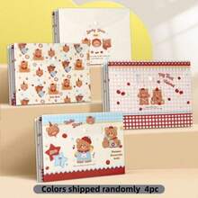A4 Cute Multicolor Snap Button File Bag Cartoon Document Holder Minimalist PP Storage Folder Office Thickened Exam Paper Bag File Organizer - Multicolor - View 5