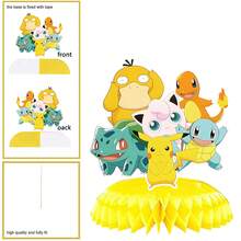 1pc/9pcs Cartoon Anime Honeycomb Tabletop Decoration, Printed With Classic Cartoon Anime Character Patterns Style Decor (Balloons Not Included). Exquisite Table Centerpiece Is An Ideal Choice For Fan Gatherings, Themed Parties, Suitable For Photography Props And Fan Collectibles. Elegant Gift For Fans And Anime Lovers - View 4