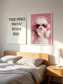 1/2pcs Customized Photo Poster, Personalized Large Size Wall Art Decor, Pet Photo Image Design Poster, Custom Image Printing, Personalized Home Decor, Birthday Anniversary Wedding Gift - Multicolor - View 3