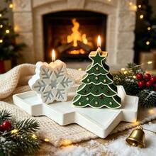 SILIKE LUFEI 3pcs Resin Silicone Mold Christmas Snowflake & Christmas Tree & Christmas Tree Tray Set Decor Mold, Suitable For Making Epoxy Resin, Plaster, Candle, Aromatherapy Products, Home Decor Display Silicone Mold - Silicone Mold - View 7